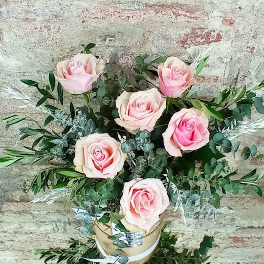 Caixa de roses de color rosa - Imatge 2