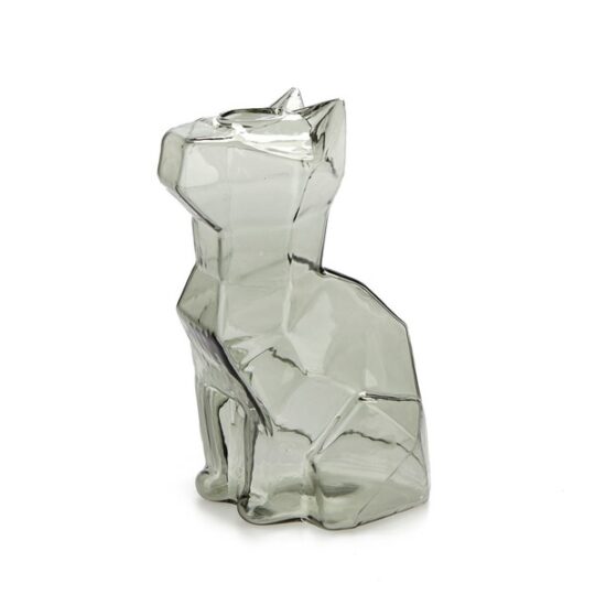 Florero kitty translúcido gris - Imagen 4