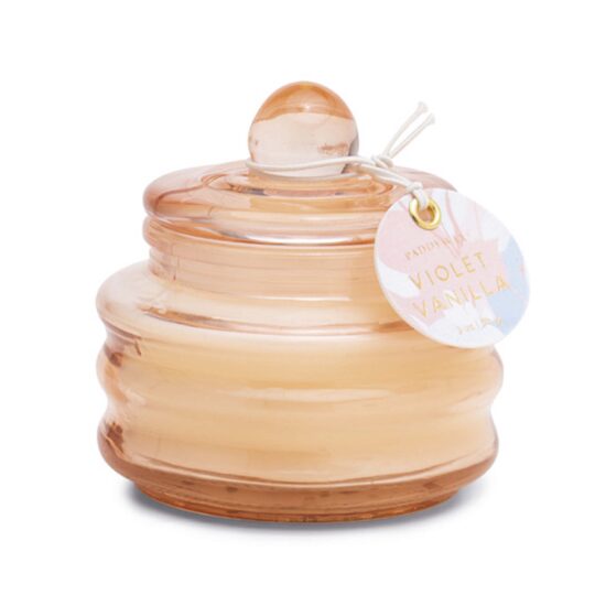 Violet Vanilla Glass Candle