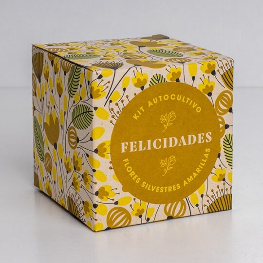 Kit de autocultivo con mensaje: Felicidades